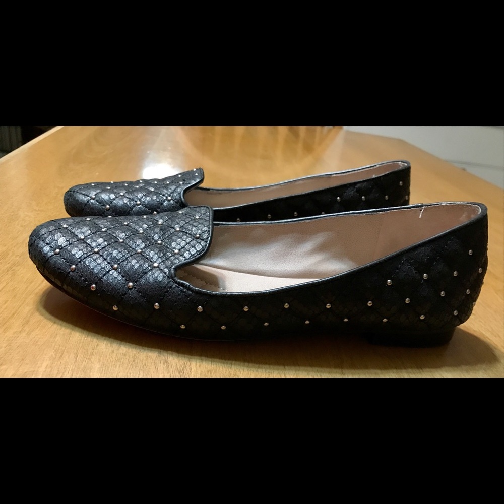 Vince Camuto Quilted Studded leather flat Loafers